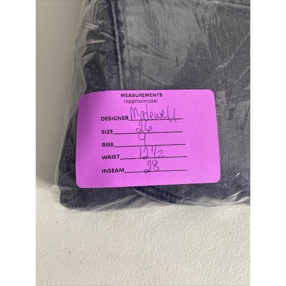 Madewell Womens 9"‎ Mid-Rise Skinny Jeans in Black Sea Size 26 - Picture 8 of 8